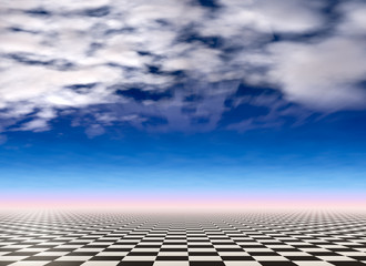 Checkered landscape background