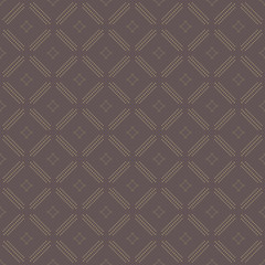 Geometric Abstract Seamless  Pattern with Golden Dots