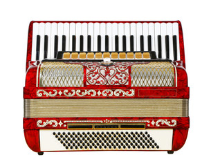 accordion on a white background