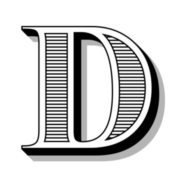 Font with lines.