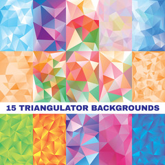 set of abstract triangulated backgrounds