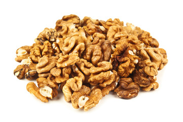 heap of peeled walnut