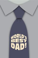 Best Dad Blue Tie - 78285856