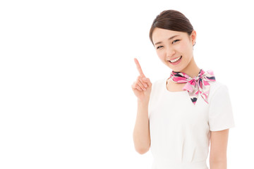 asian businesswoman on white backgroud