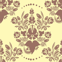 seamless vintage pattern with floral ornament