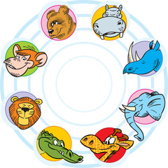 cartoon wild animals