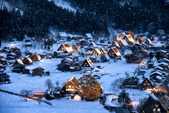 Fototapeta Shirakawago im Winter