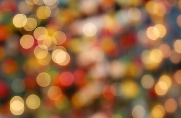 Multicolored defocused bokeh lights background