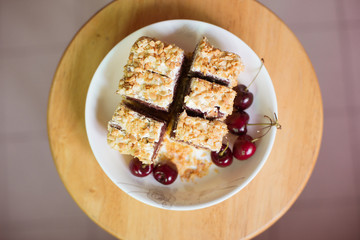 cakes and cherries