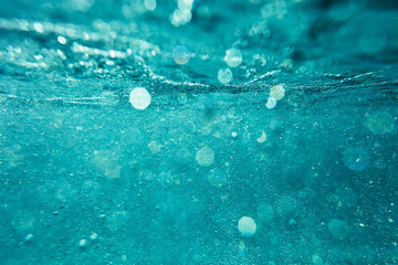 abstract underwater background with bokeh