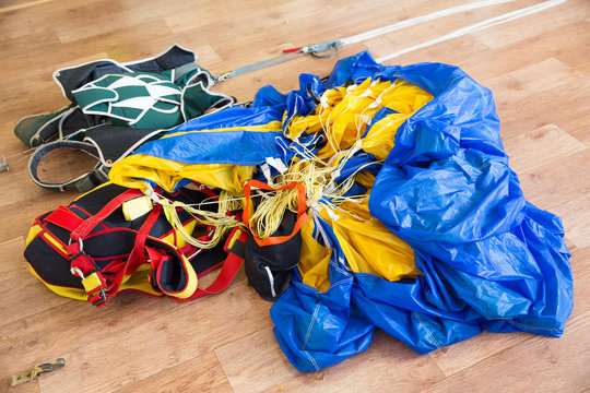 disassembled parachute