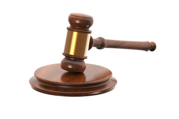 Gavel on sounding block