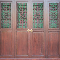 traditional Chinese style wooden door