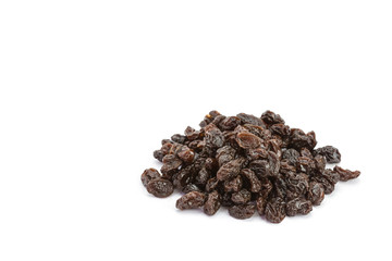 Raisin on a white background