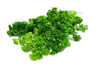 water spinach isolated on white background