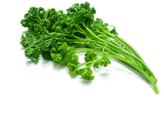water spinach isolated on white background