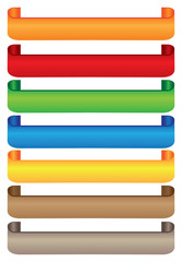 Set of Colorful Blank Banner Isolated on White