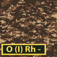 Badge with Rh negative