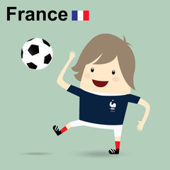 france national football team, businessman happy is playing socc