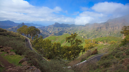 Naklejka premium Caldera de Tejeda in winter