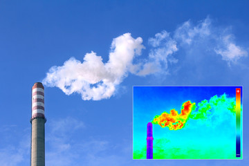 Thermovision image heating chimney