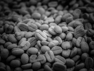  black and white coffee beans