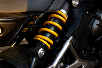 yellow shock Absorber's motorcycle