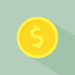 gold coin medal business market isolated with shadow