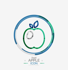 Apple logo concept, stamp
