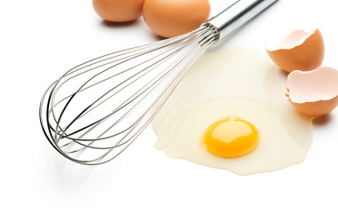 whisk with eggs