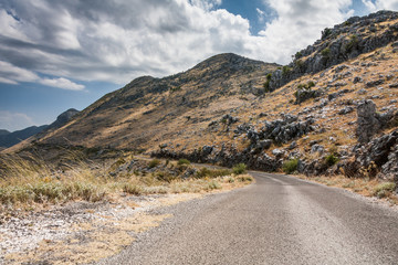 Skadar Lake. The village in the mountains