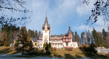 Naklejka premium Peles castle in Romania