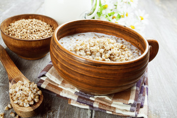 Buckwheat porridge with milk