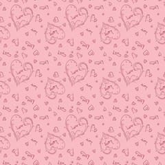 Pink romantic pattern