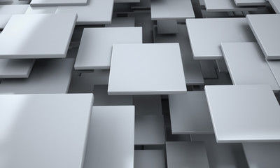 White Blocks Abstract Background