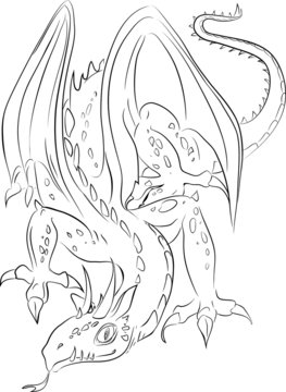 Sketch of dragon