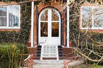 porch and door of country house