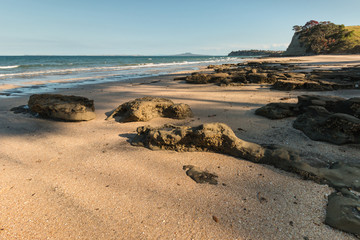 sandy beach on New Zealand coast