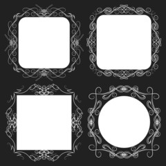 Decorative frame - vector set. Vector illustration