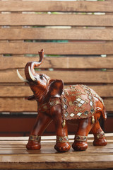 elephant made of wood