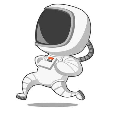 Astronaut runs