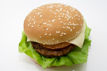 cheeseburger isolated
