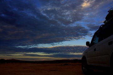 Fototapeta na wymiar sunset, Coober Pedy, South Australia