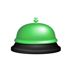 Service bell in black and green design