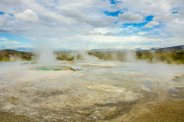 Geysir - hveravellir. Geothermal hot springs. 