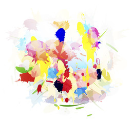 Grunge splashes color background