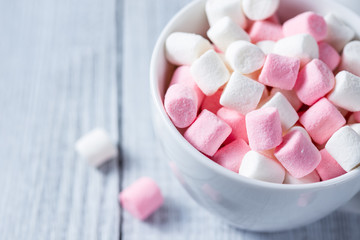Pink and white marshmallows