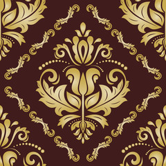 Damask Seamless  Pattern. Orient Background