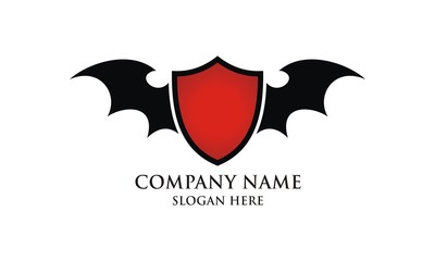 Obraz premium bat wing shield logo image