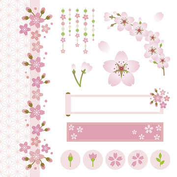 Set of sakura design